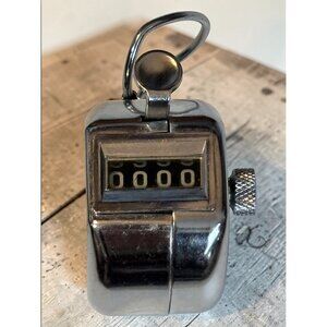 Handheld Manual Tally Counter 4-Digit Display With Finger Ring & Reset Knob Dura